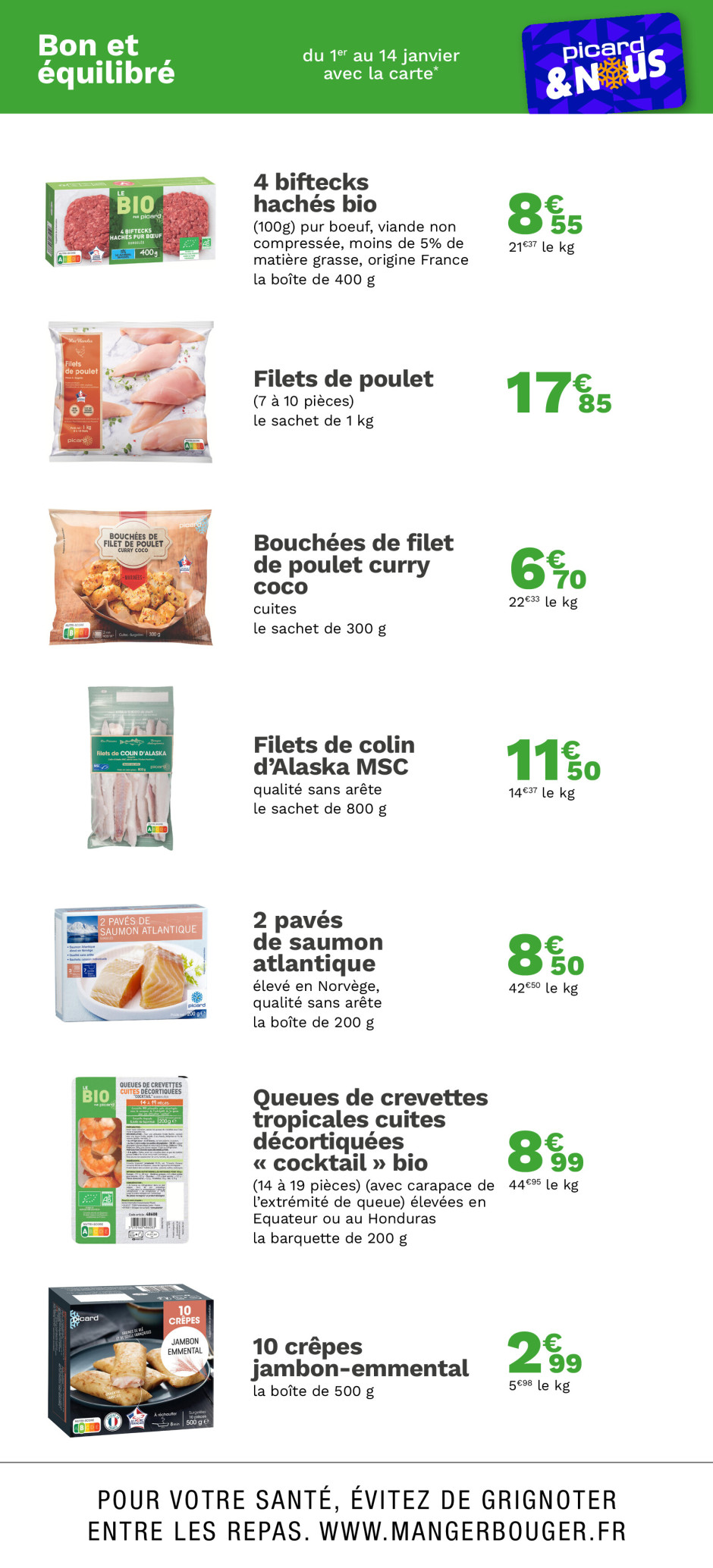 Bon et équilibré Catalogue Picard en ligne